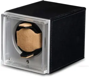 * 108mm Automatic pensive significance 1 0 Watch Winder with 16 Program Modes, Portable Quiet Motor Mechanical Watch Winder Box, ABS PU Turn Table, 108 * 155 