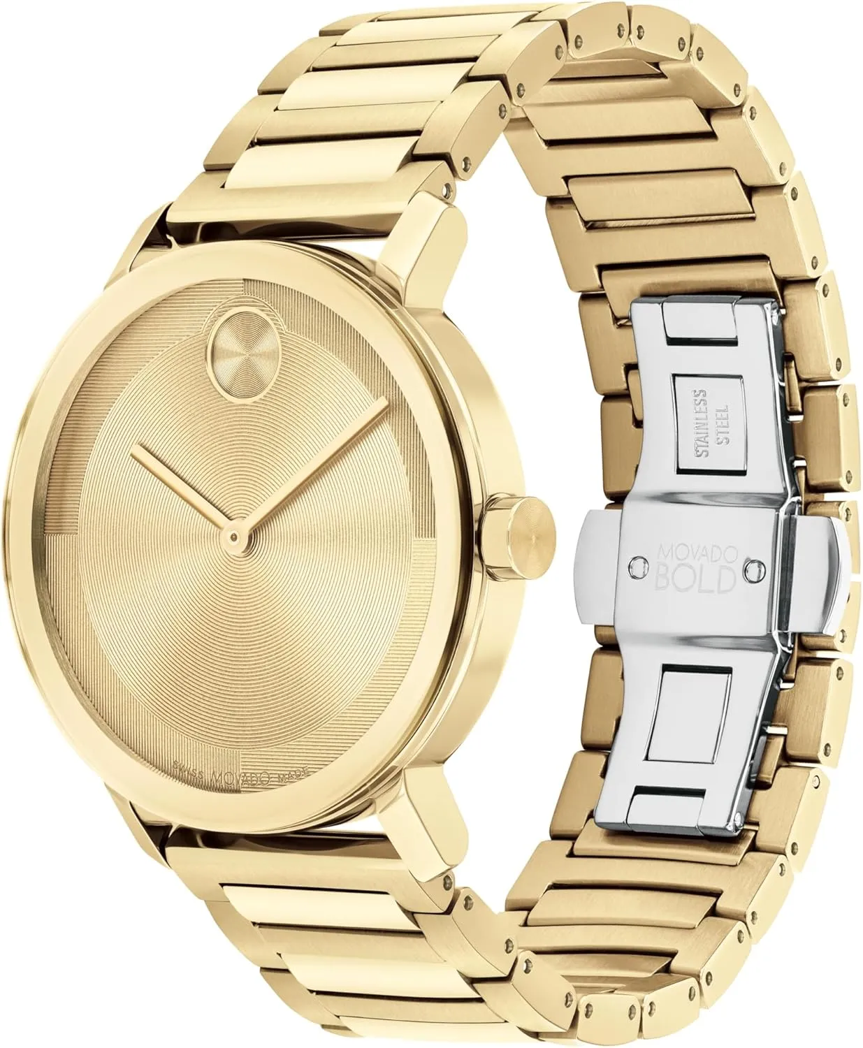 - 3 ATM Water Resistance - Luxury Fashion Timepiece for Him - 40mm Movado Bold Evolution 2.0 Men's controversial administer recurrent Watch - Swiss Quartz Movement, Stainless Steel Mesh Bracelet 