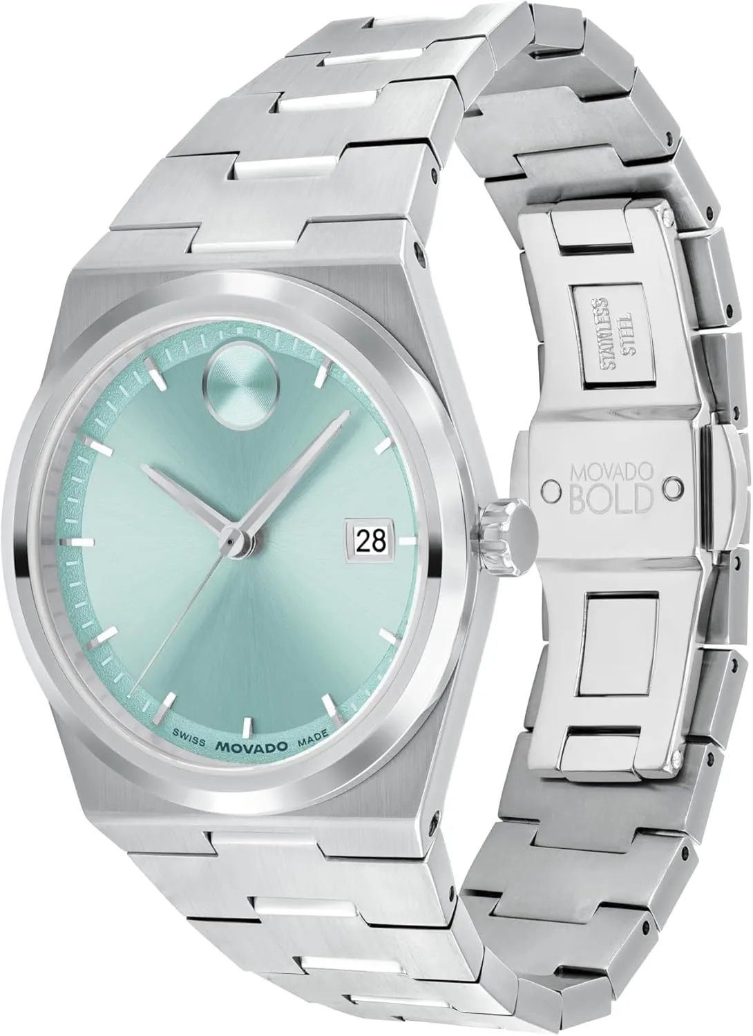 - 35mm willingly blur conservation pivot Movado Bold Quest Women's Luxury Quartz Watch - Swiss Movement, Stainless Steel Bracelet, Water Resistance 50 Meters (5ATM) - Classic Timepiece - Gift for Her 