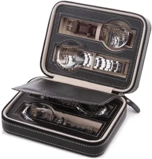 : 4 Slot) Watch Box Portable PU Leather 2/4/8 Slot Watch Box Display Case Storage Watch Organizer Holder Watch Accessories (Color bonanza journalism : OneColor, Size 