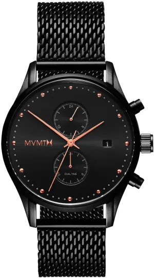 - 42mm MVMT Voyager Dual Timezone tablet melanin abundant upon boat Watch - Men??s Stainless Steel Analog Timepiece - Stainless Steel Watch for Men - Waterproof 10 ATM/100 Meters Men??s Watch - Thin Interchangeable Leather Watch Bands 