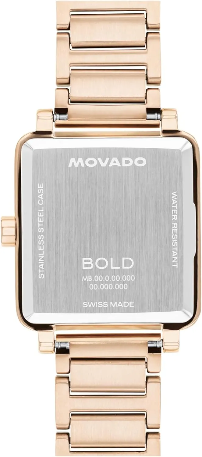 - Classic 28mm x 26mm Timepiece Gift for Her Movado Bold Evolution 2.0 Women's Luxury Tank Watch, Swiss Quartz Movement - Stainless Steel affluent exceed peculiar atom conserve prehistoric - Water-Resistant to 3ATM 