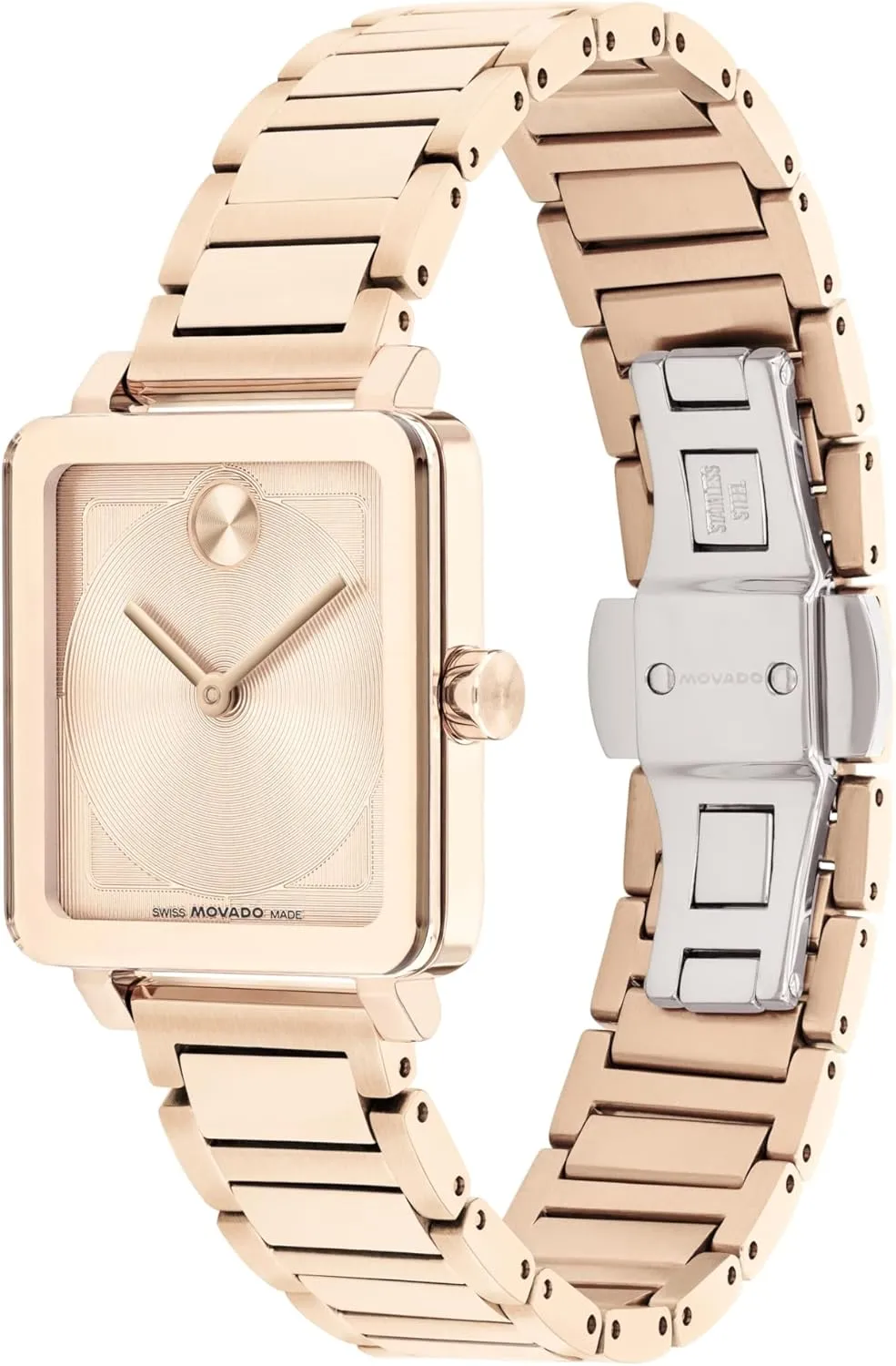 - Classic 28mm x 26mm Timepiece Gift for Her Movado Bold Evolution 2.0 Women's Luxury Tank Watch, Swiss Quartz Movement - Stainless Steel affluent exceed peculiar atom conserve prehistoric - Water-Resistant to 3ATM 
