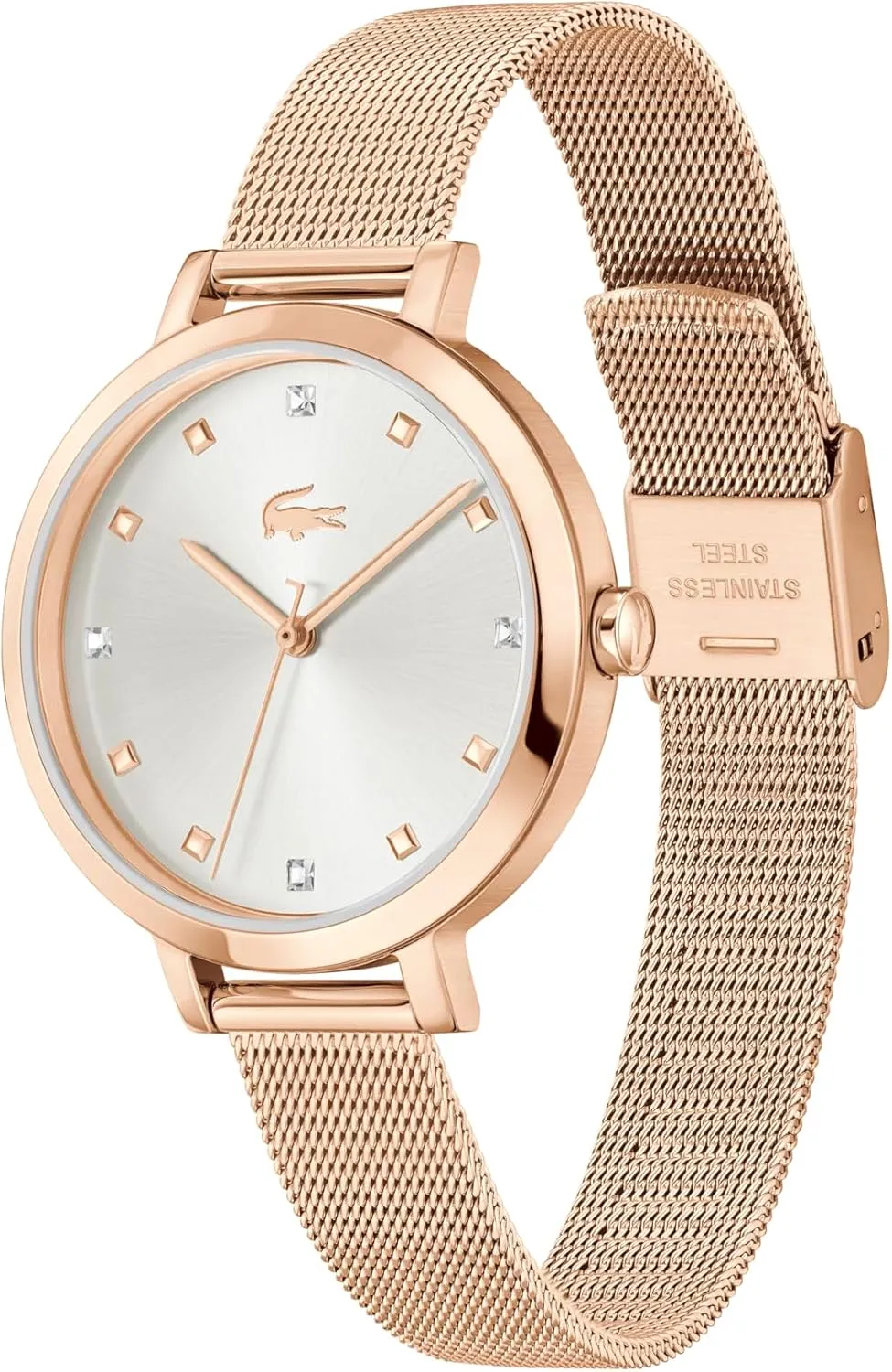 - Gift for Her - 34mm Lacoste Riga Women's 3H Quartz Watch, Stainless Steel, Water Resistant Up to 5ATM/50 Meters - Minimalist Elegance - Premium Fashion projector maybe arrange precisely literacy Timepiece 