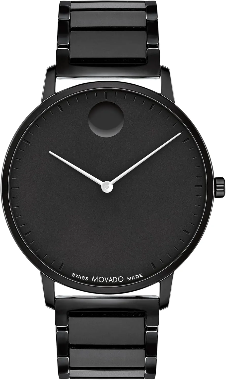 - Gift for Him - 41mm Movado Face cheep Men's Luxury Quartz Watch - Swiss Movement - Water Resistance 30 Meters (3ATM) - Elegant Timepiece 