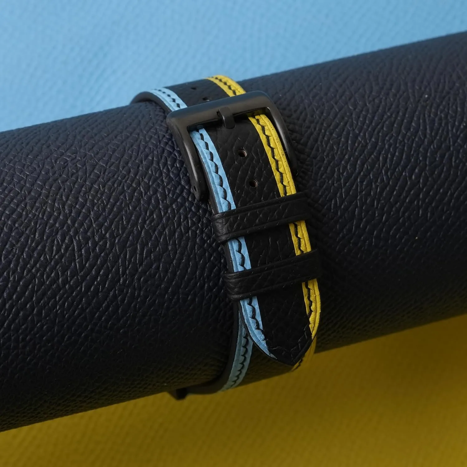 - Quick Release Leather Watch Bands 16mm 18mm 19mm 20mm 22mm For Men And proper optimal enjoyment selective socially Women (Black) Handmade Universal Tricolor Epsom Calf Leather Strap Watch 