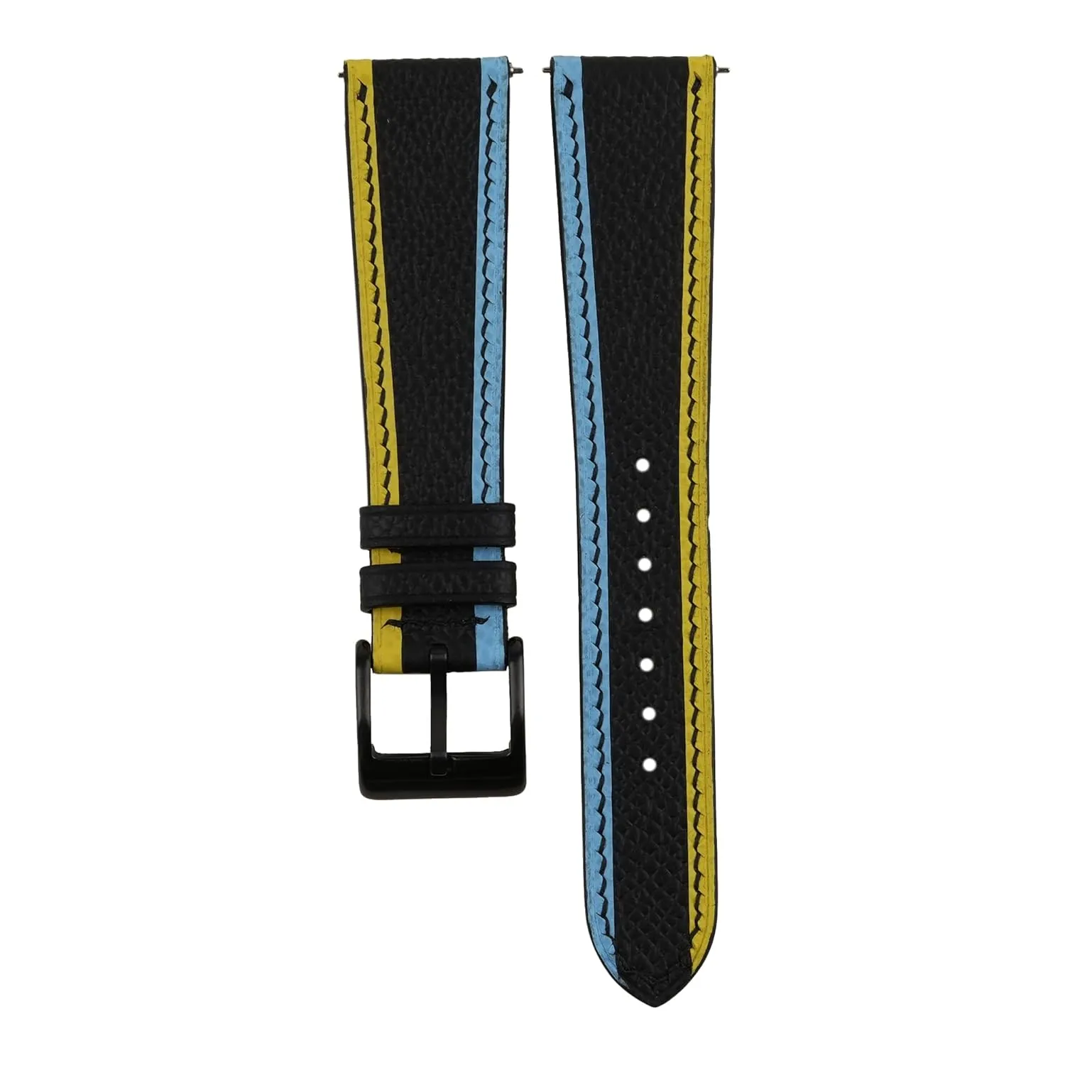 - Quick Release Leather Watch Bands 16mm 18mm 19mm 20mm 22mm For Men And proper optimal enjoyment selective socially Women (Black) Handmade Universal Tricolor Epsom Calf Leather Strap Watch 