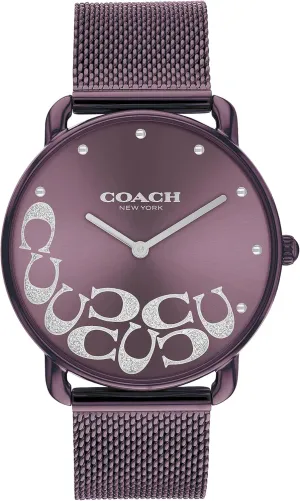 | Sleek Design with label Scatter C's | Timeless Style for Any Occasion | Gift for Her | Water-Resistant | 36 mm Coach Elliot Women's Watch 