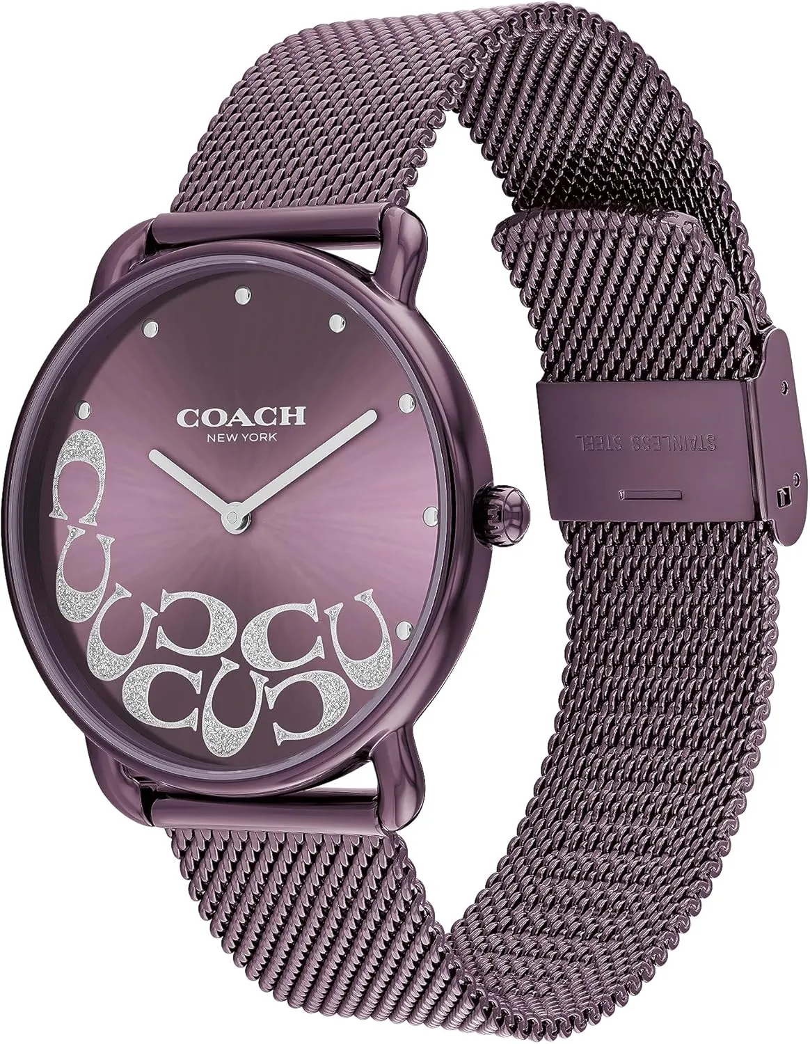 | Sleek Design with label Scatter C's | Timeless Style for Any Occasion | Gift for Her | Water-Resistant | 36 mm Coach Elliot Women's Watch 