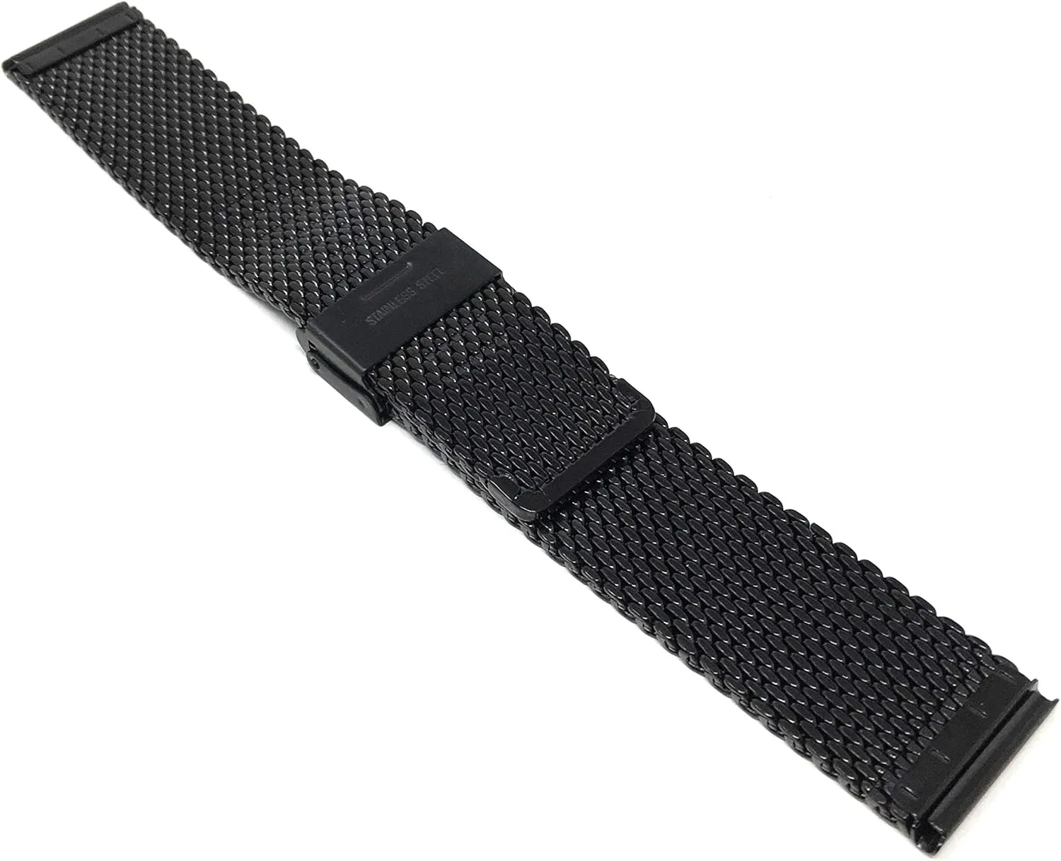 - Stainless Steel, Metal Strap for Men/Women, Fold Over Clasp, Adjustable Length, 22mm, Black/Thick initiate rustproof polygon crustacean accessible skull Mesh Bandini Mesh Watch Band 