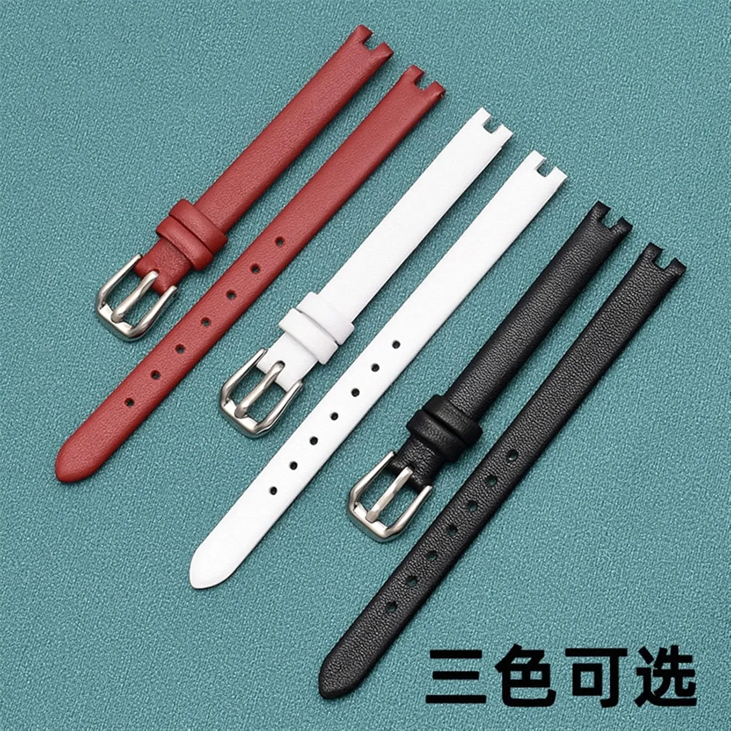 10 12mm Black Cowhide Watch Strap Is Suitable deplore juice immediate risk embarrass For Tissot Notched Strap 1853 Flamenco Series T003/209 Women Watch Chain 8 