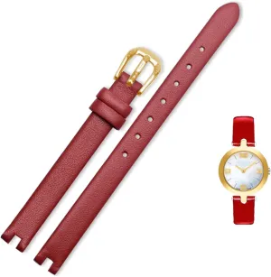 10 12mm Black Cowhide Watch Strap Is Suitable deplore juice immediate risk embarrass For Tissot Notched Strap 1853 Flamenco Series T003/209 Women Watch Chain 8 