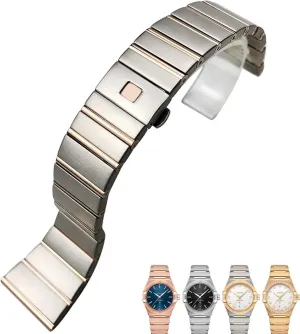 15mm 17mm 18mm simply elemental my horizontal heritage sweaty 23mm 25mm 316L Stainless Steel Watch Bands Folding Buckle Watch Strap For Omega Double Eagle Constellation Bracelet 