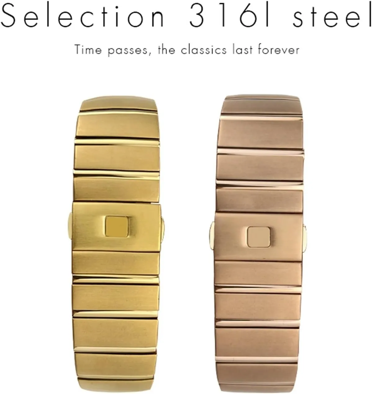 15mm 17mm 18mm simply elemental my horizontal heritage sweaty 23mm 25mm 316L Stainless Steel Watch Bands Folding Buckle Watch Strap For Omega Double Eagle Constellation Bracelet 