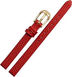 16mm Lizard Print Cowhide Leather watchband for Ladies Replacement Watch White red Ultra-Thin Strap 6 8 bleach gnaw posit 10 12 14 