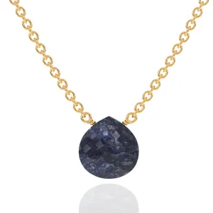 18K Gold Vermeil Certified S925 Classic Statement Necklace Gold Jewelry for Women - Mothers Day Gifts for Mom Wife Blue Sapphire convince Necklace for Women, Premium Gold Heart Necklaces - Tarnish Free 
