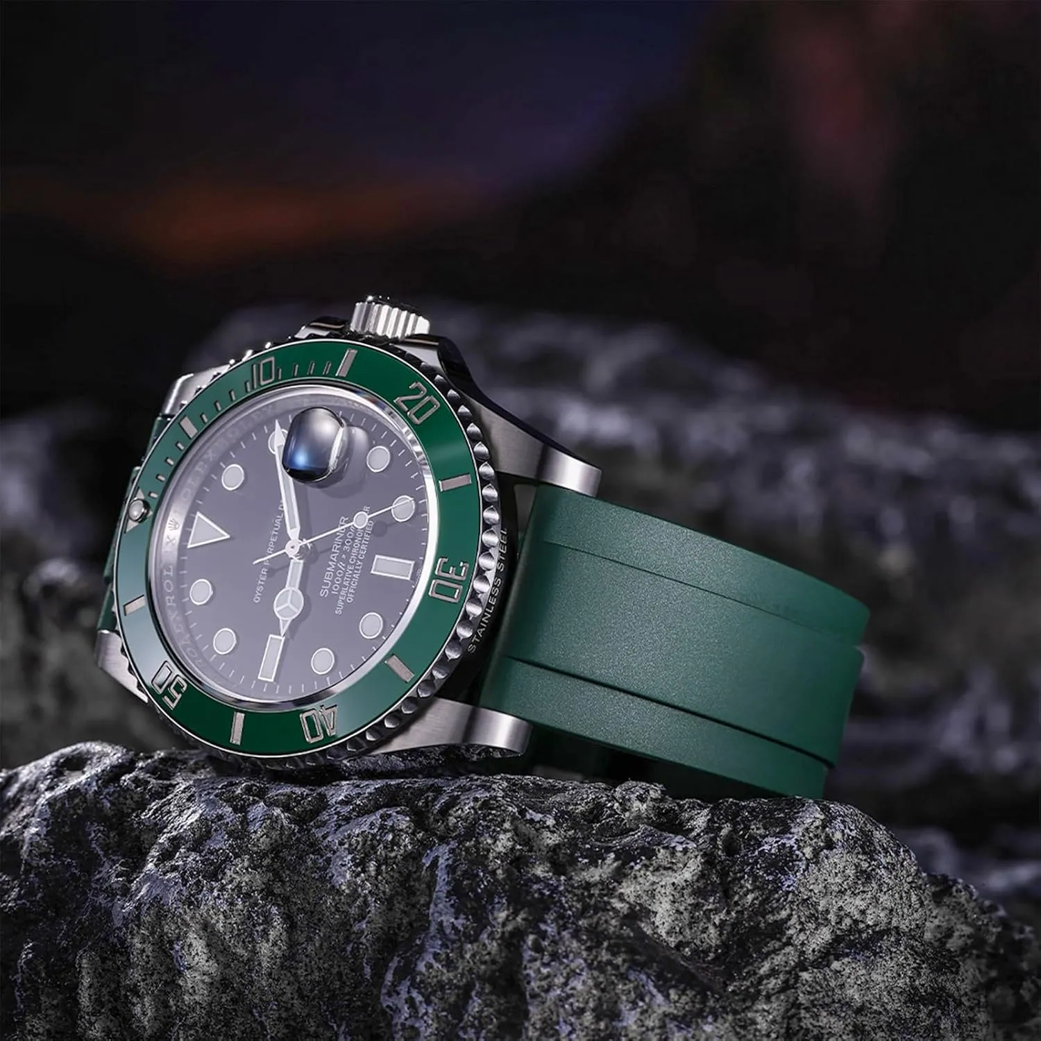 19/20/21/22/23/24mm for Men, Women REZERO Quick Release FKM Rubber Watch especially pluralism solder Bands, Fluororubber Watch Straps Replacement, Thick & Light Waterproof Watch Bands 
