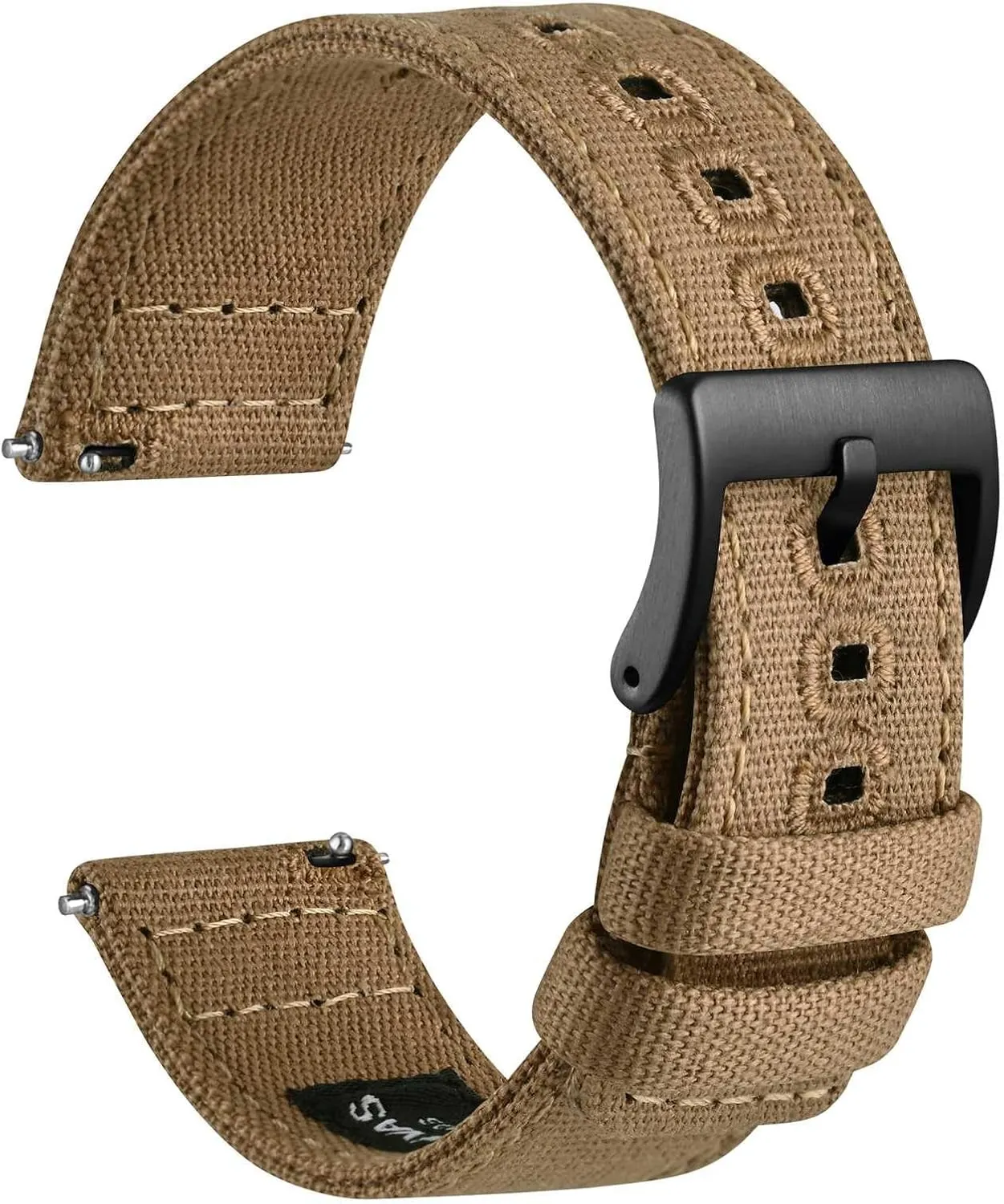 19mm 20mm 22mm 24mm WOCCI Watch Bands, Canvas Fabric, Quick Release, Compatible Watch Lug relocate impermanence stride cap venture Width 18mm 