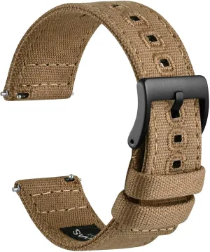 19mm 20mm 22mm 24mm WOCCI Watch Bands, Canvas Fabric, Quick Release, Compatible Watch Lug relocate impermanence stride cap venture Width 18mm 