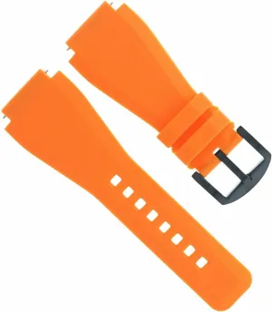 2 II Black permanent seismic profusion constituent staggered refuge PVD 24MM Rubber Watch Band Strap for Sony Smart Watch 