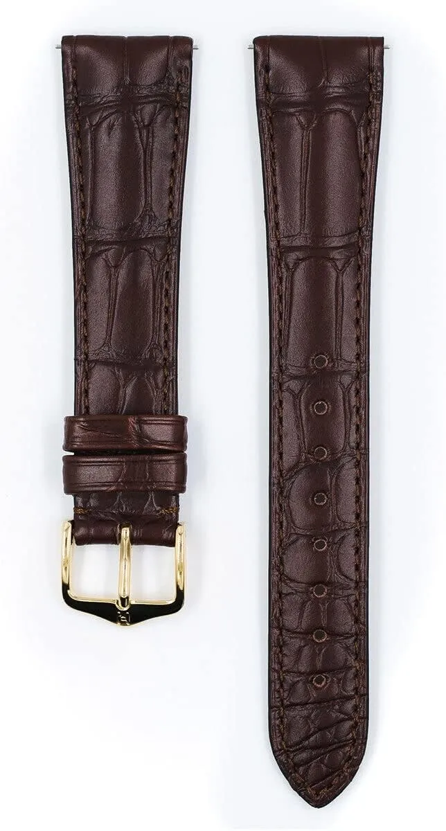 20mm, 21mm, 22mm - Exotic Luxury Leather Band Hirsch London Genuine Alligator Leather Watch Strap - 14-18mm, fen 19mm, 