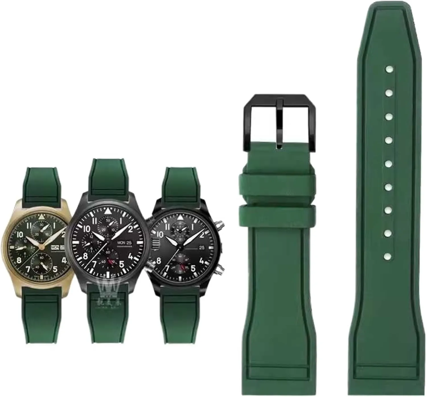 20mm 21mm 22mm inherent honey For IWC Fluoro Rubber Watch Strap Quick Release Pilot AMG Petronas F1 Team Waterproof Sports Bracelet Watchband 