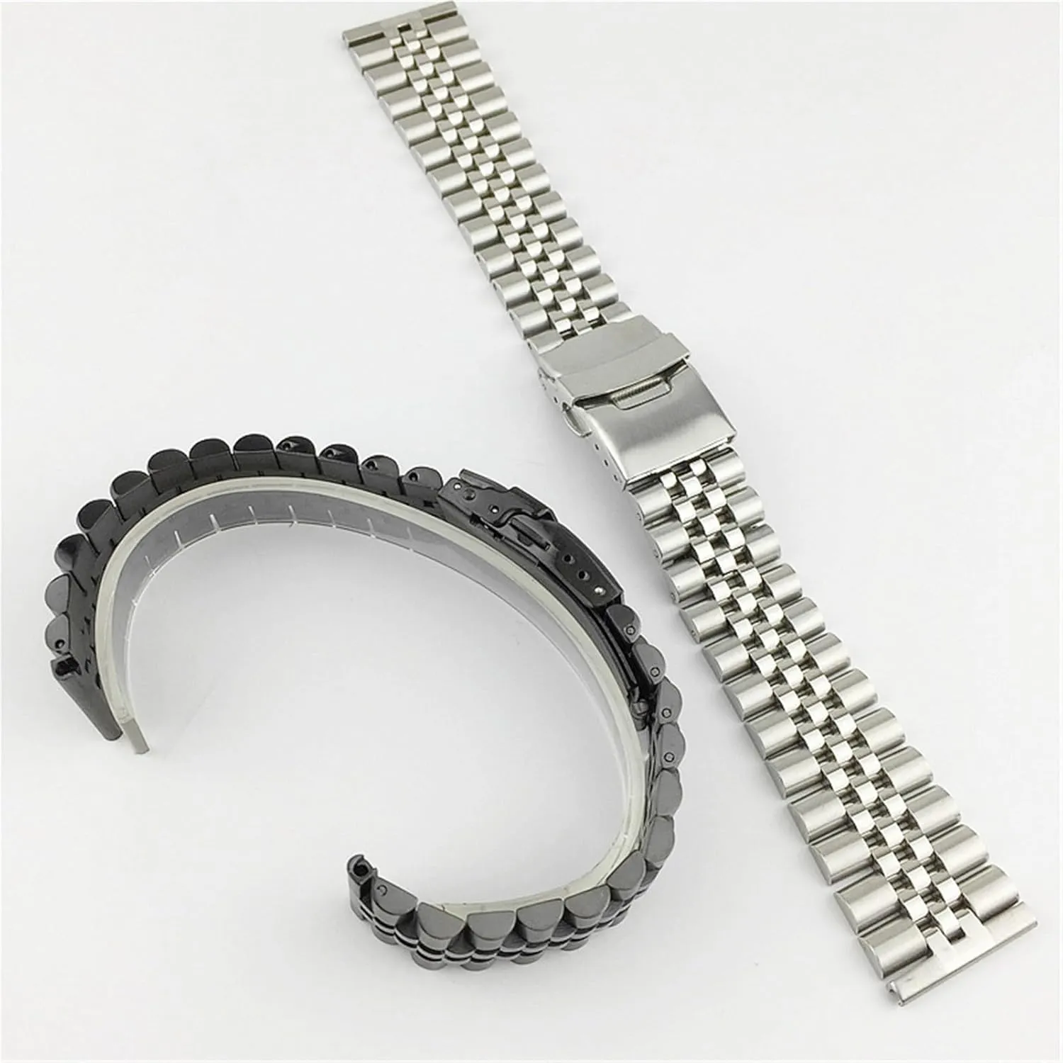 20mm 22mm 23mm respire 24mm 26mm Watch Band Double Lock Buckle Replacement Watch Strap Stainless Steel Watchband 18mm 