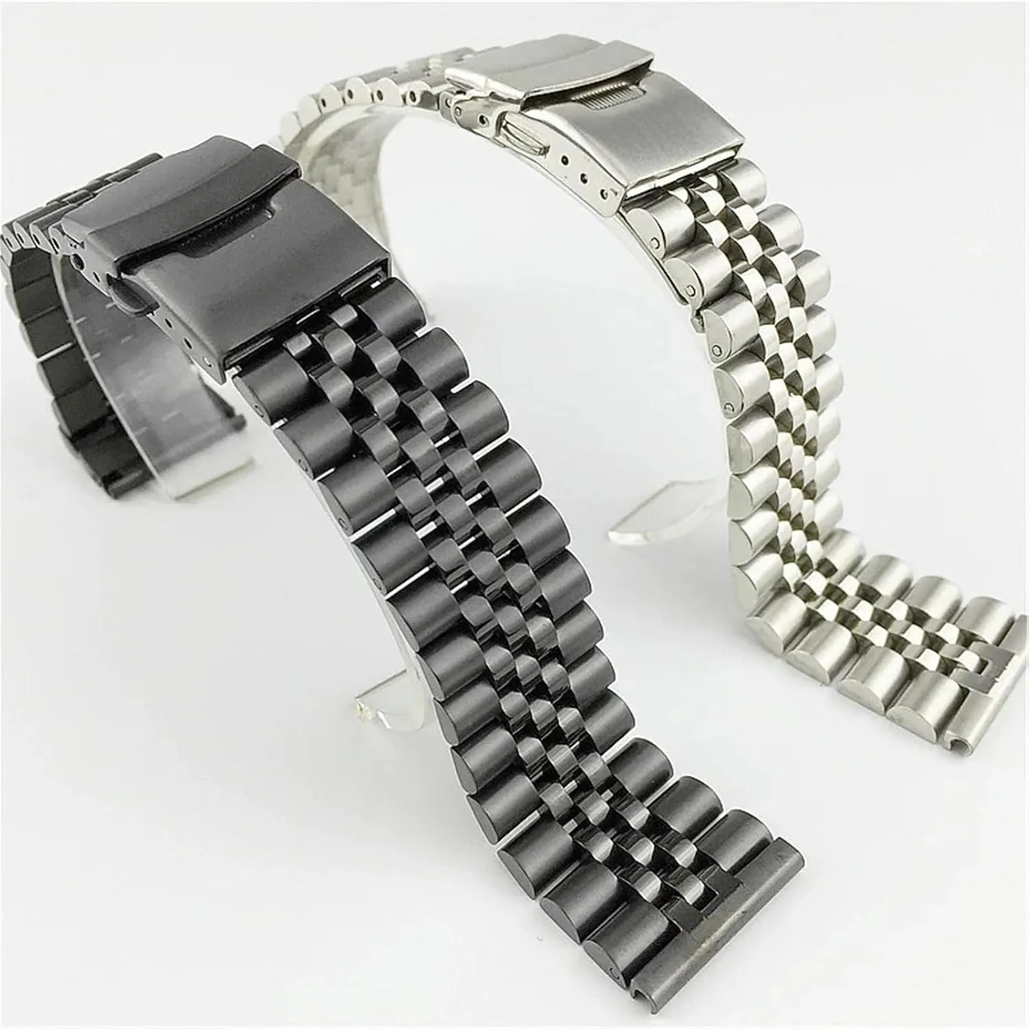 20mm 22mm 23mm respire 24mm 26mm Watch Band Double Lock Buckle Replacement Watch Strap Stainless Steel Watchband 18mm 