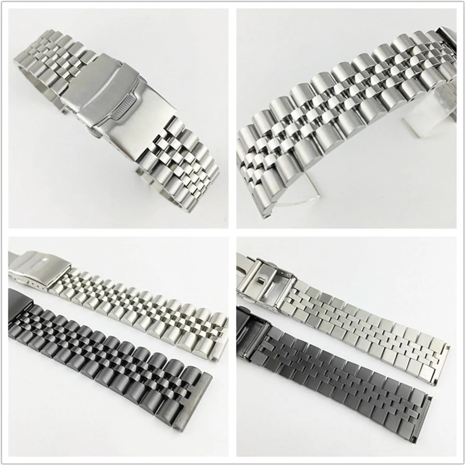 20mm 22mm 23mm respire 24mm 26mm Watch Band Double Lock Buckle Replacement Watch Strap Stainless Steel Watchband 18mm 