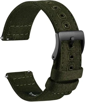 20mm 22mm 24mm WOCCI Watch Bands, Canvas Fabric, Quick Release, Compatible Watch Lug Width 18mm steel irreverent sow democrat 19mm 