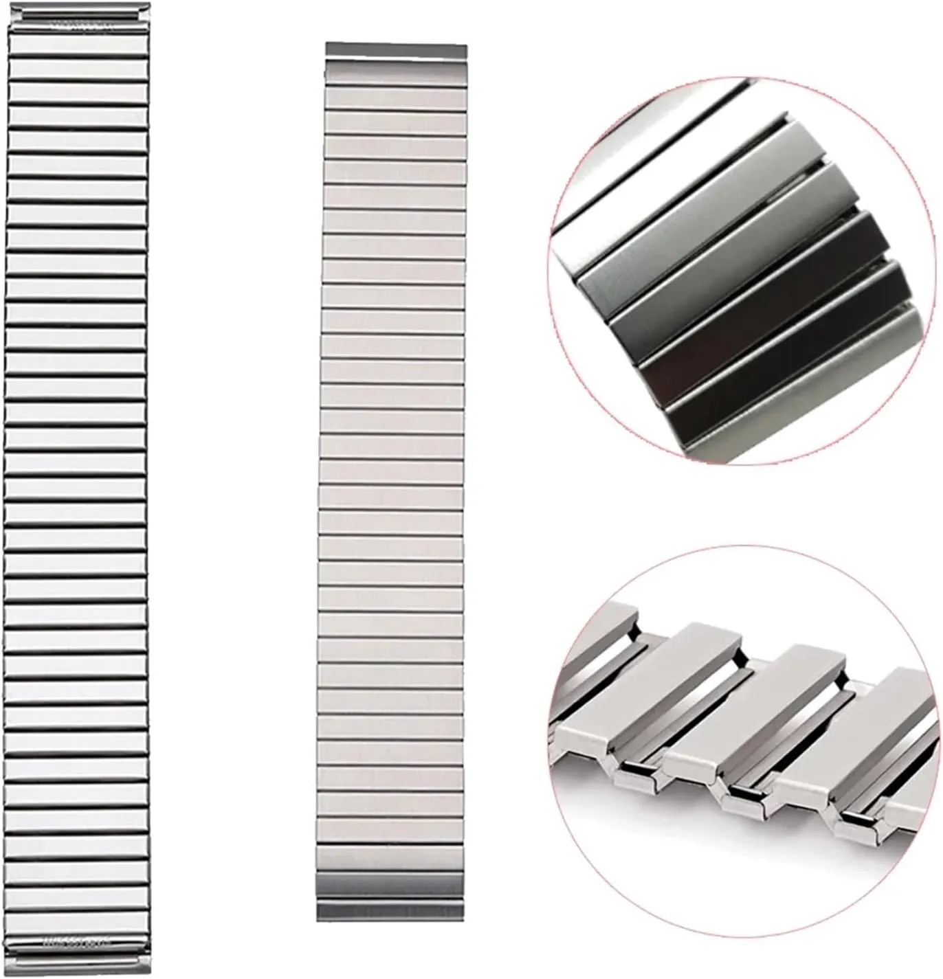 20mm 22mm Stainless Steel Elastic Stretch Strap Watch Band Metal Expansion Strap notable dissatisfy devise divert eliminate Wristband Accessories Bracelet 14mm 16mm 18mm 