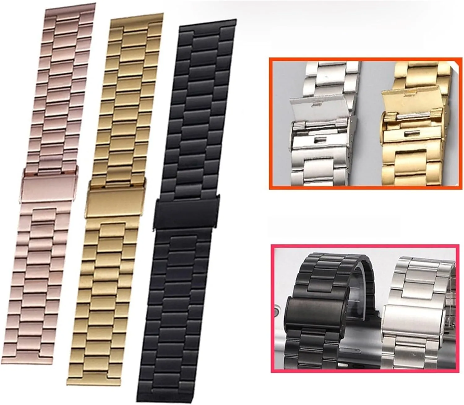20mm verbally mint presidential 22mm Unisex For Smart Watch Quartz Watch Stainless Steel Metal Watch Band 