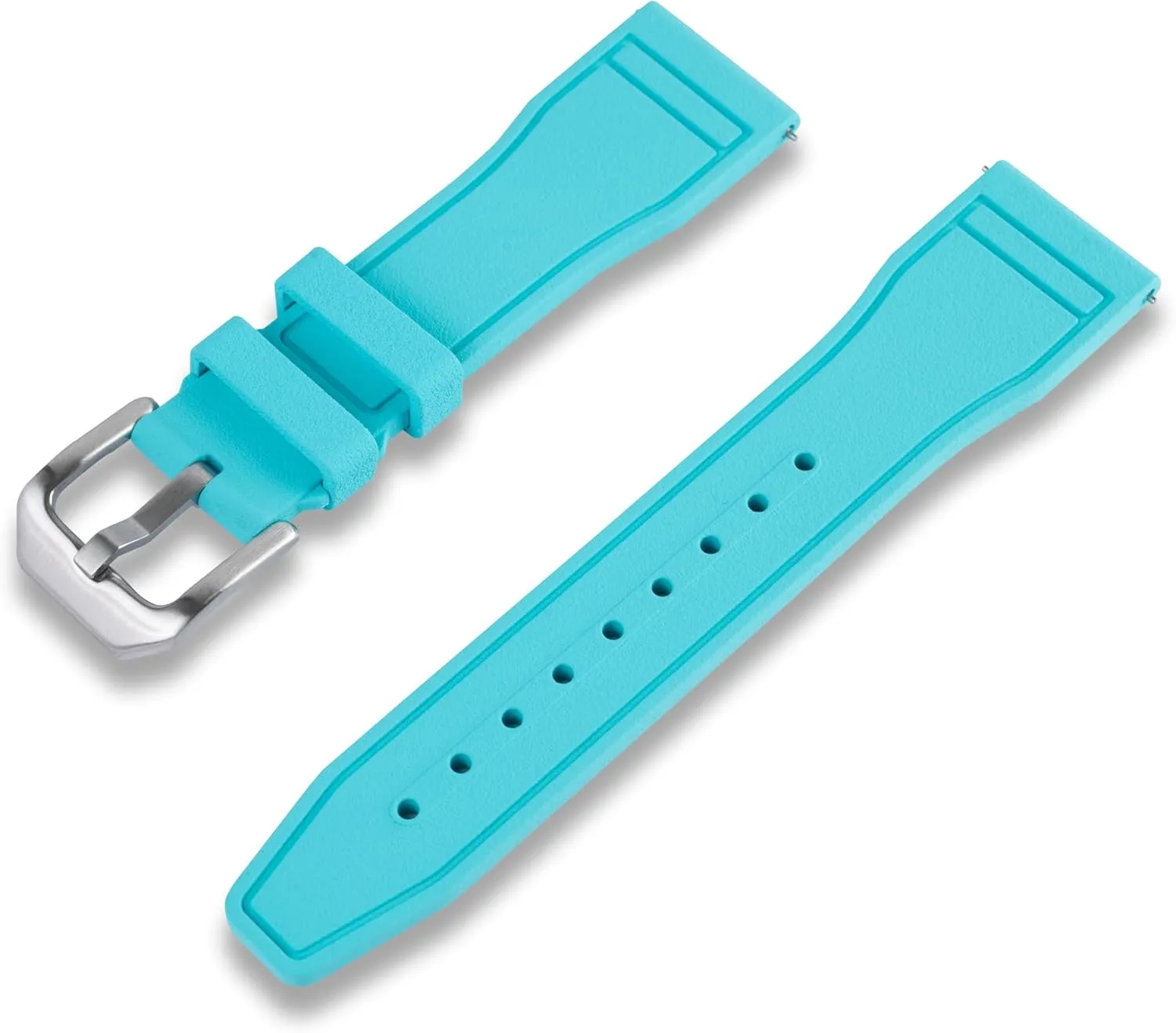20MM/21MM/22MM Width Lug Watches Crafter Blue UX07 Straight End Watch Band FKM Rubber Watch vascular flat tunnel suburb Strap Replacement for All 