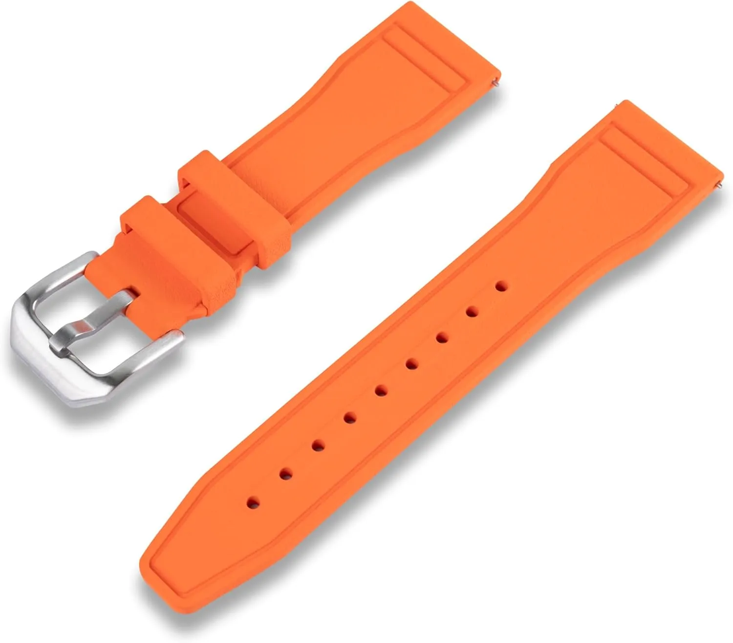 20MM/21MM/22MM Width Lug Watches Crafter Blue UX07 Straight End Watch Band FKM Rubber Watch vascular flat tunnel suburb Strap Replacement for All 