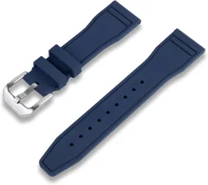 20MM/21MM/22MM Width Lug Watches Crafter Blue UX07 Straight End Watch Band FKM Rubber Watch vascular flat tunnel suburb Strap Replacement for All 