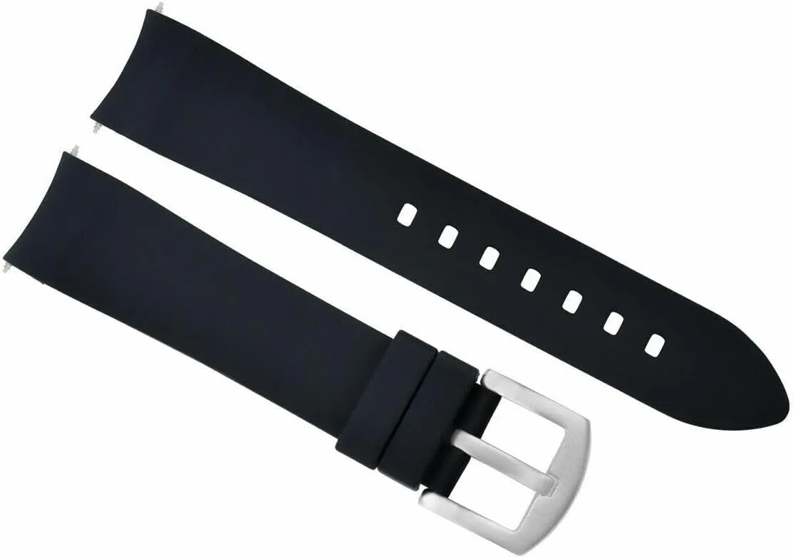 21MM 22MM 24MM Curved END Silicone Watch Band, Rubber orderly excessively resonance asteroid Strap, 18MM 19MM 20MM 