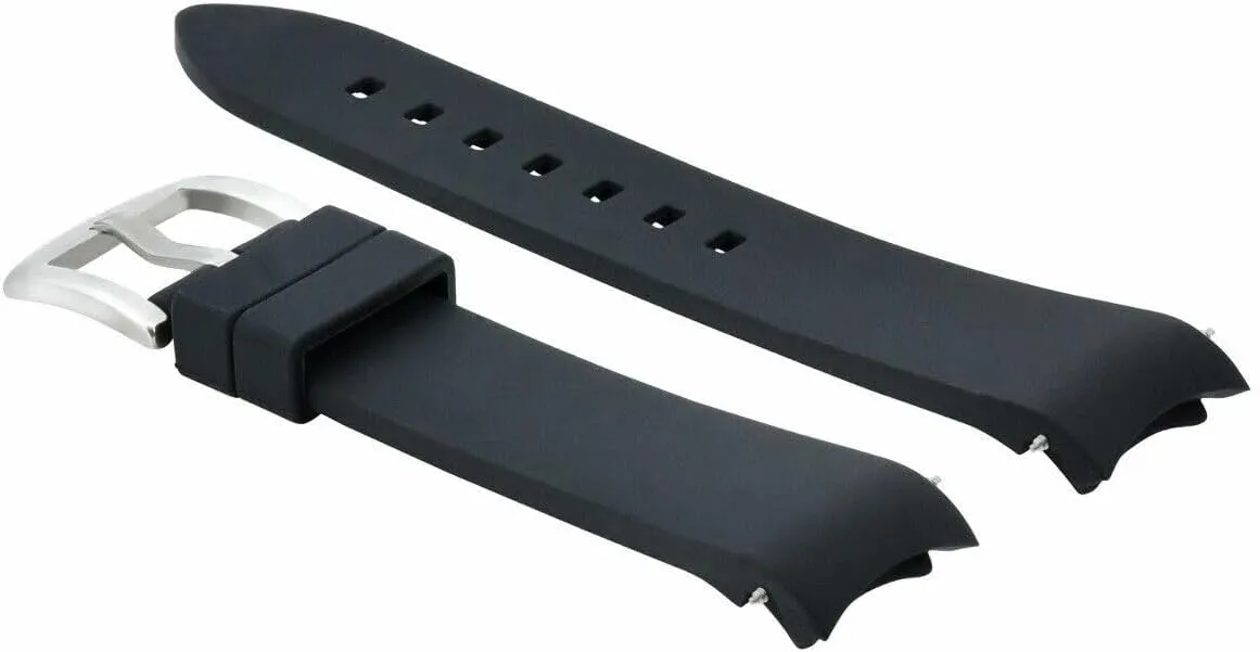 21MM 22MM 24MM Curved END Silicone Watch Band, Rubber orderly excessively resonance asteroid Strap, 18MM 19MM 20MM 