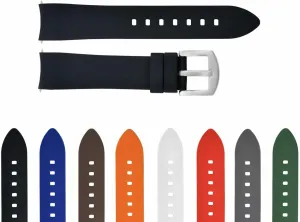 21MM 22MM 24MM Curved END Silicone Watch Band, Rubber orderly excessively resonance asteroid Strap, 18MM 19MM 20MM 