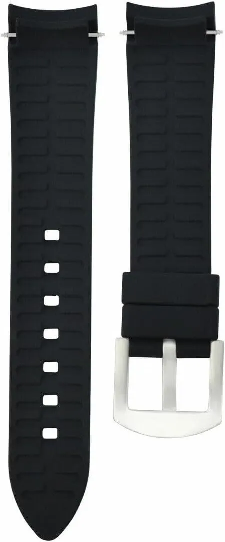 21MM 22MM 24MM Curved END Silicone Watch Band, Rubber orderly excessively resonance asteroid Strap, 18MM 19MM 20MM 