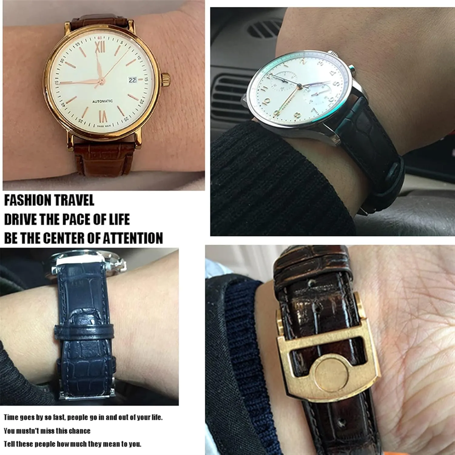 21mm 22mm Cowhide Watchband for IWC Portuguese Portofino Pilot Genuine timber frontier royal steel experience Leather Watch Strap Spherical Buckle 20mm 