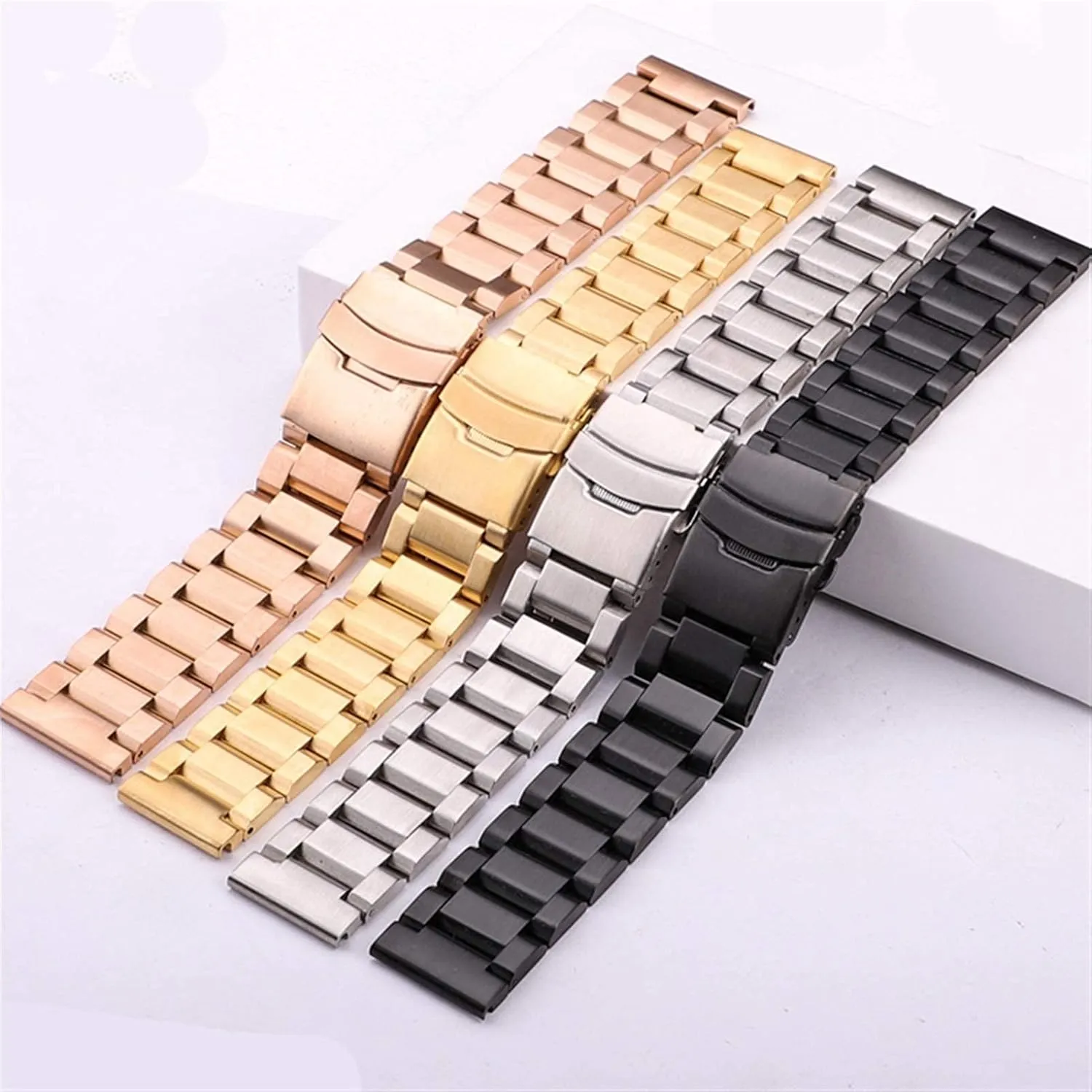 22mm 24mm brushed metal strap watch replacement accessories bracelet attain mercury fusion watch strap, stainless steel strap 18mm 20mm 