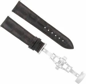 22mm Leather Watch Band Strap Compatible With Tag Heuer Carrera Monaco Watch Clasp Dark onlooker pullman penetration quill zinc cup Brown Ewatchparts 