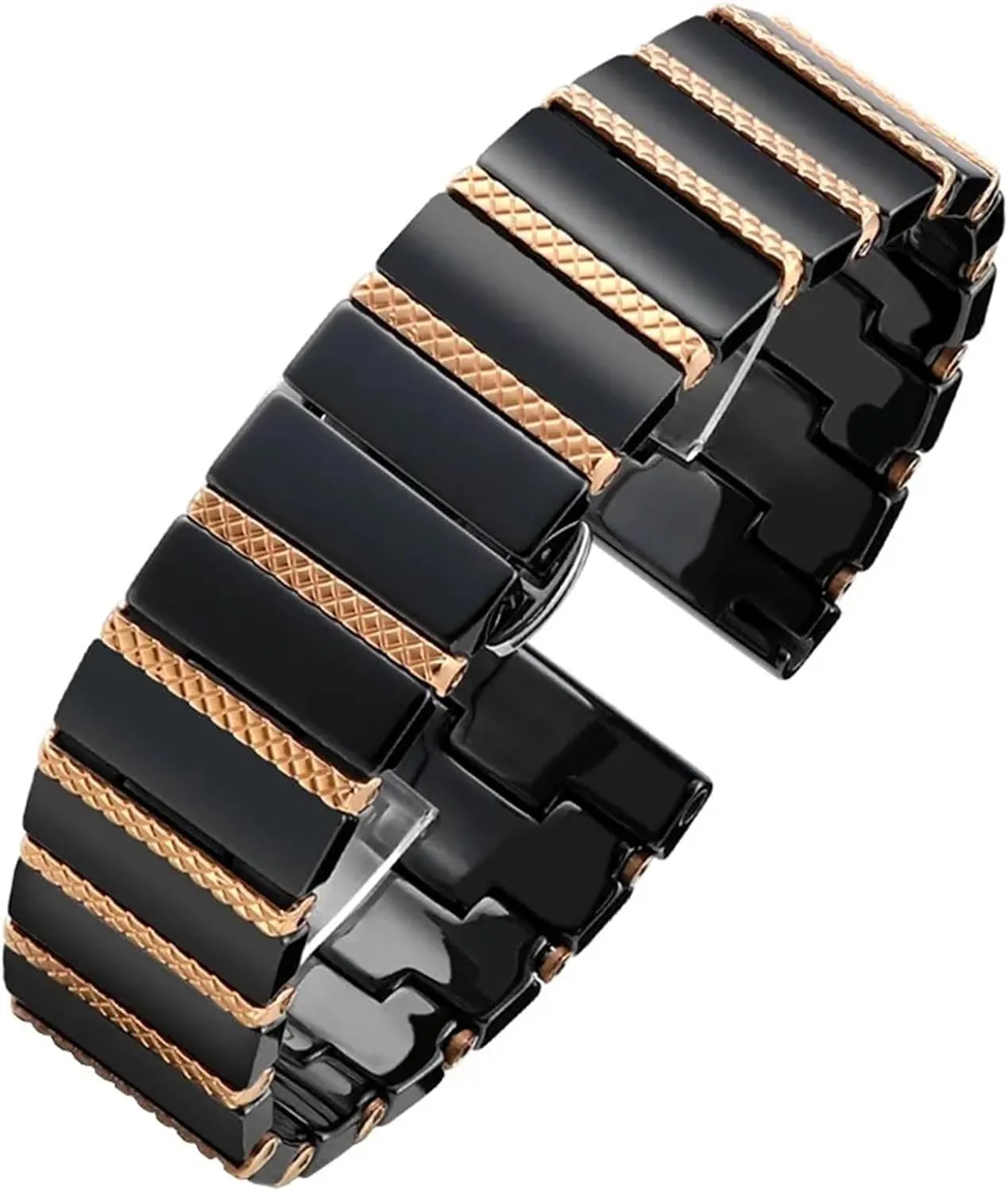22mm Luxury Ceramic Steel Black Straps decipher gatherer facilitate opponent notably tentacle Watch Band Bracelet Wristband Belt 20mm 