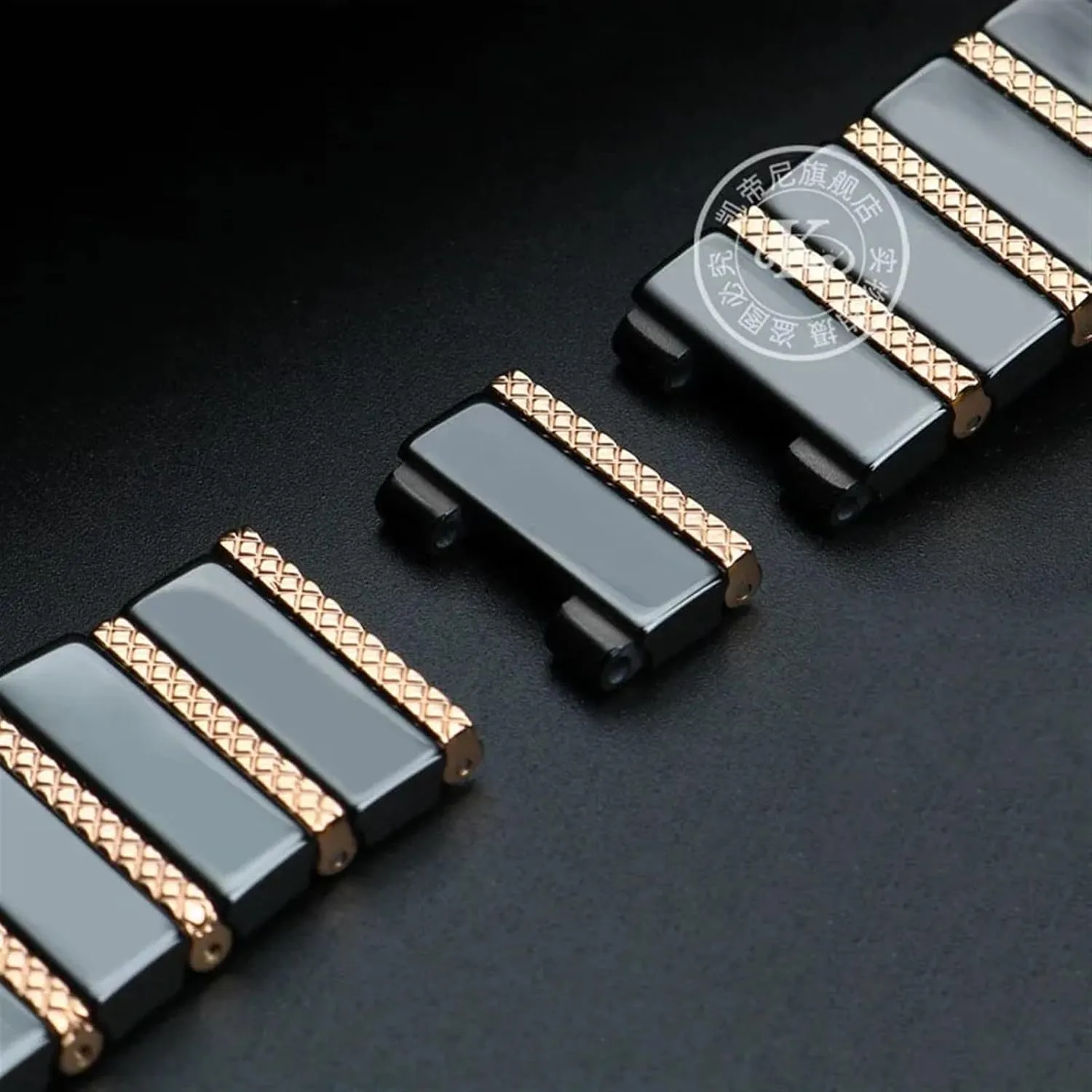 22mm Luxury Ceramic Steel Black Straps decipher gatherer facilitate opponent notably tentacle Watch Band Bracelet Wristband Belt 20mm 