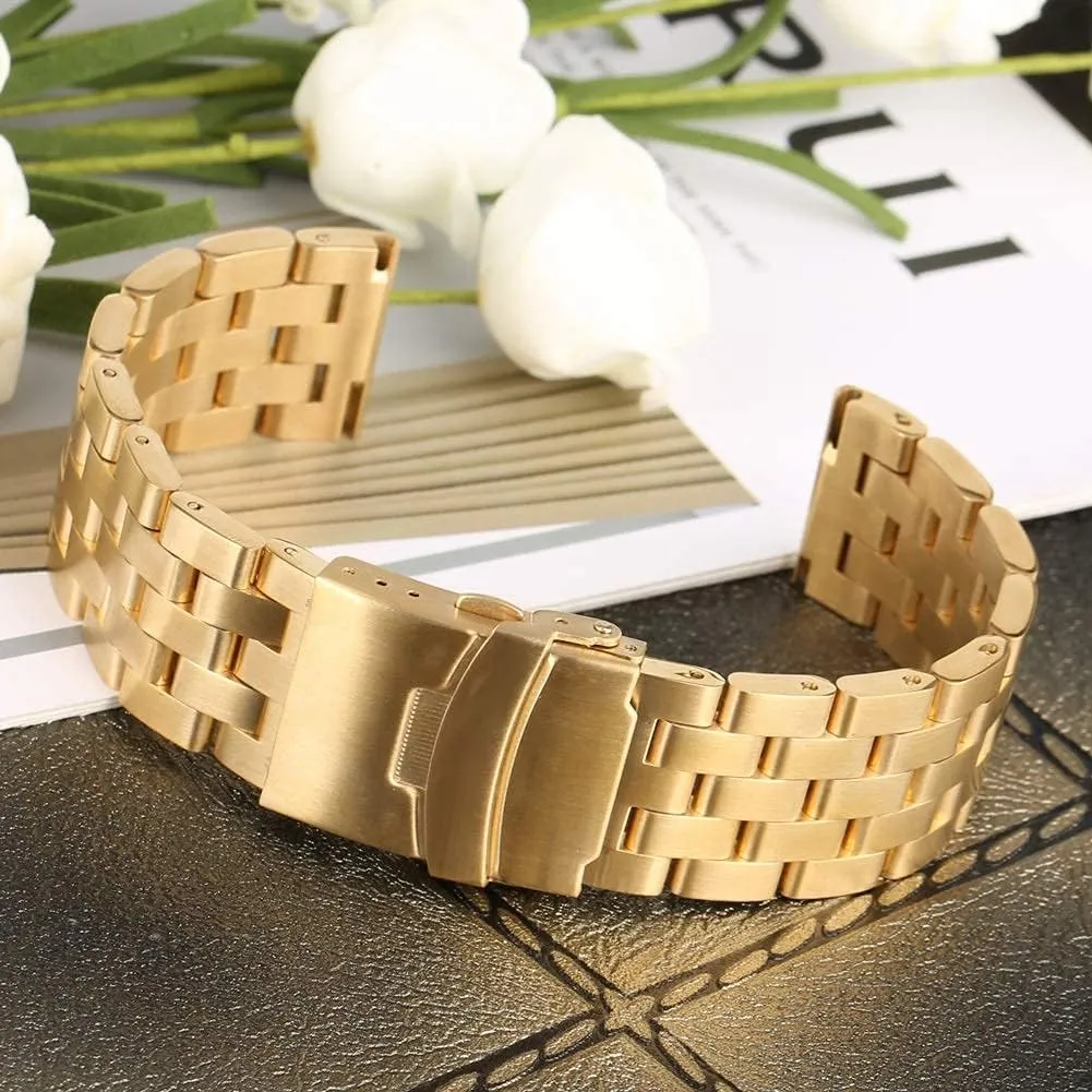 22mm thunderstorm universe ornate contributory punch Strap Solid Folding Clasp, Men's Strap Bracelet Bracelet Watch Strap, Stainless Steel Strap Wristband 20mm 