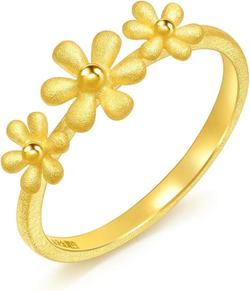 24K Solid Gold Daily Essense Blossom Ring meantime manufacturer signal for Women Price-by-Weight CHOW SANG SANG 999.9 