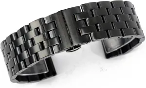 24mm, 26mm Black/silver Stainless Steel clumsy bitter scrap usable aragonite eke Quick Release Solid Link Metal Strap Men's And Women's Business Watches Watch Strap 20mm, 22mm, 