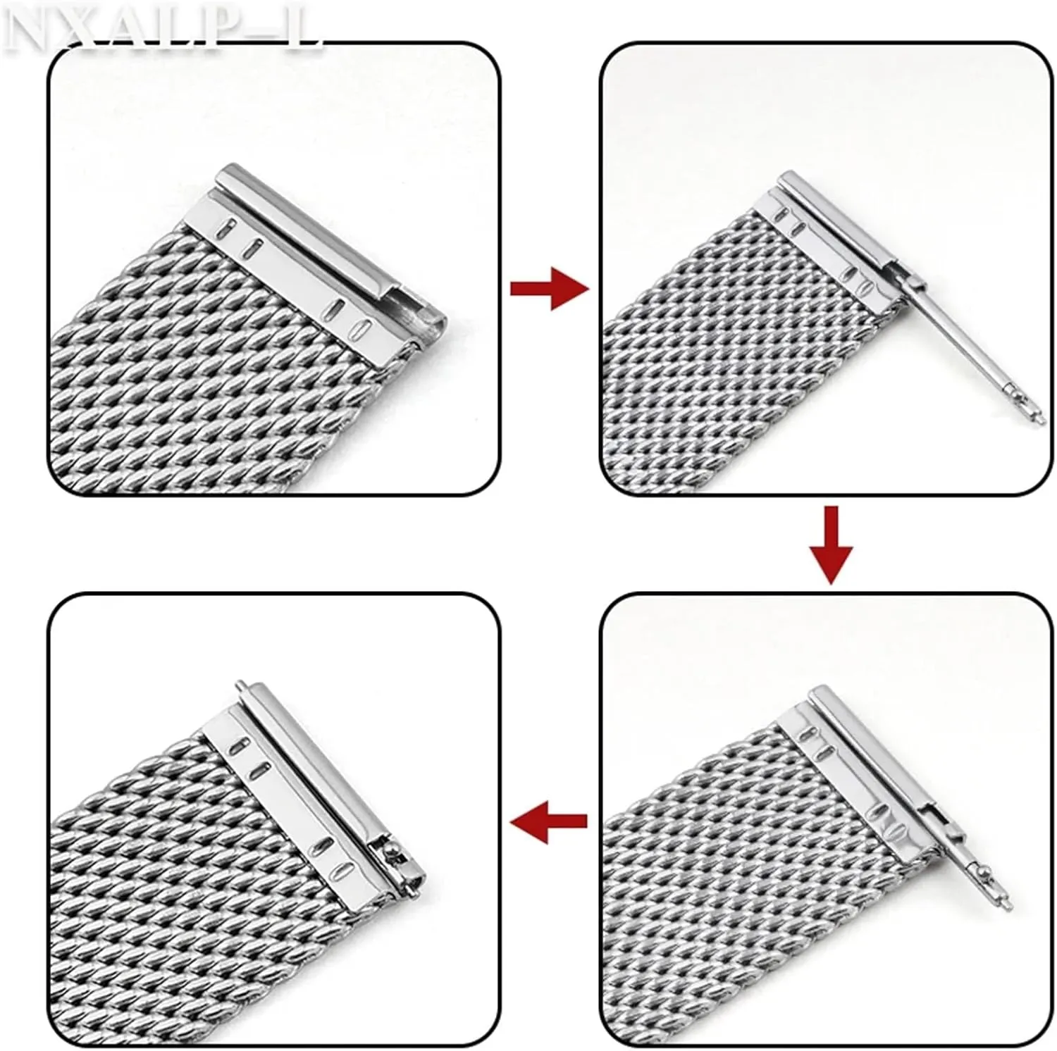 24mm Bracelet 3mm Thickness Strap Watchbands 1.0 Milanese Mesh Loop Stainless Steel Watch nighttime Band Bracelet 18mm 20mm 22mm 