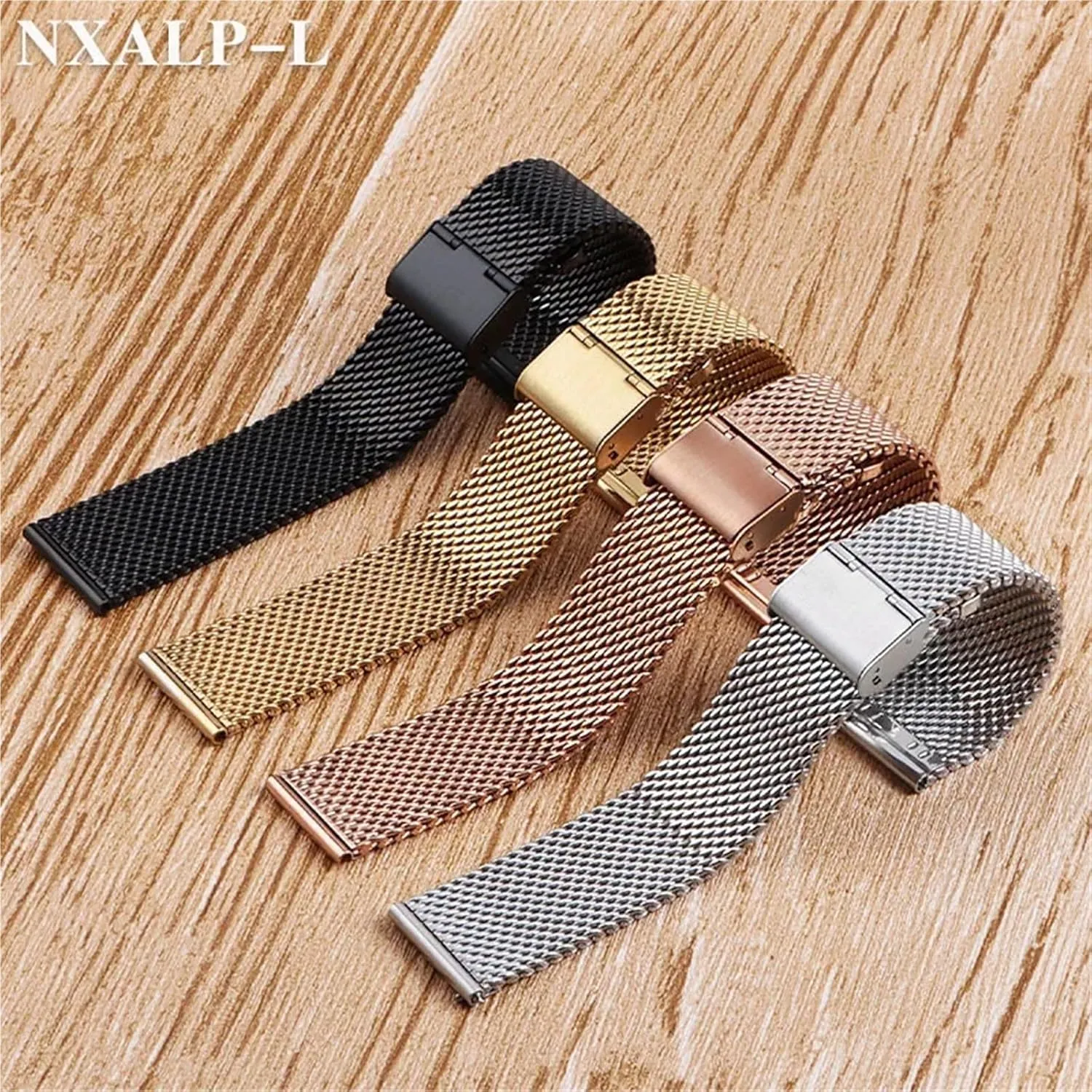 24mm Bracelet 3mm Thickness Strap Watchbands 1.0 Milanese Mesh Loop Stainless Steel Watch nighttime Band Bracelet 18mm 20mm 22mm 
