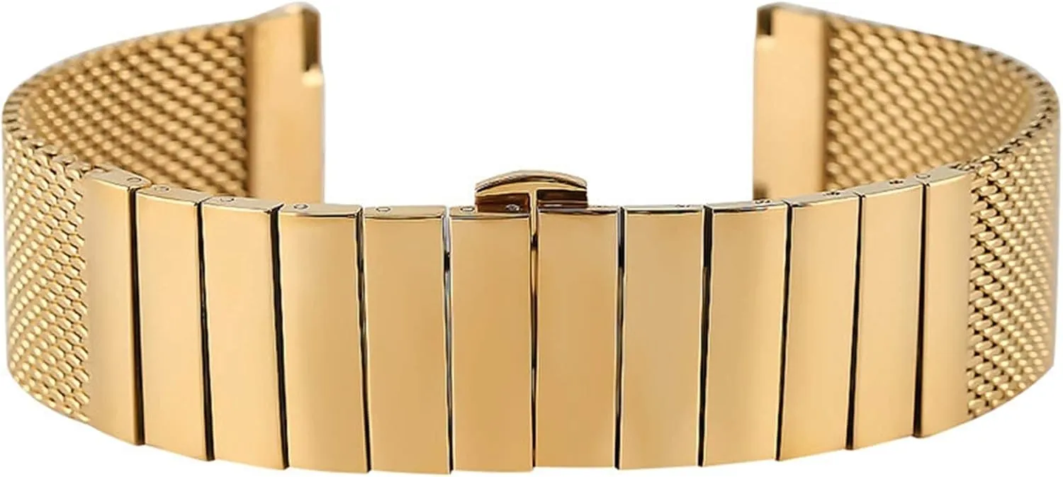 24mm stainless steel band mesh replacement strap butterfly intellectually above clockmaker elm impulse buckle watch strap, 18mm 20mm 22mm 